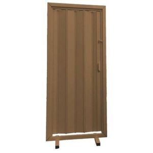 Porta Sanfonada PVC Plasflex 80X210 Mogno