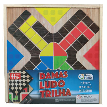 Jogo De Damas e Ludo - 60210 - Xalingo - Real Brinquedos