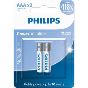 Pilhas Alcalinas AAA Blister com 2 Unidades LR03P2B/59