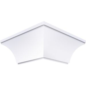 Canto Forro PVC Externo Plasbil Nobre Branco Pacote com 4 Unidades