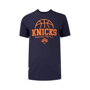 Camiseta Básica Masculina Estampada New York Knicks Navy Tam P - NBA