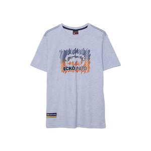 Camiseta Básica Masculina com Estampa Relevo 3D Degradê Gelo Mescla Tam G - Ecko
