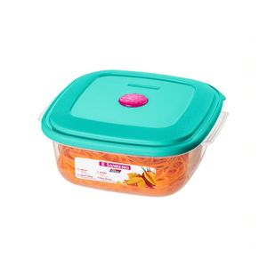 Pote Plástico Quadrado Baixo Vac Freezer Verde 1300ml - Sanremo