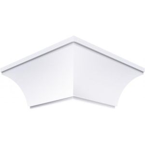 Canto Forro PVC Externo Vitesse Branco Pacote com 4 Unidades