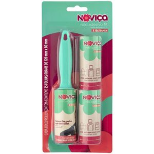 Conjunto de Rolos Adesivos Fit com 2 Refis Noviça Verde 25fls - Bettanin