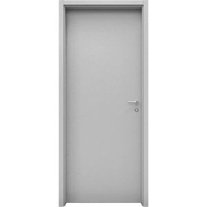 Porta de Madeira Montada Eucatex 5203237 62x210x9cm Marco Regulável de 9 a 14cm Branco Esquerda