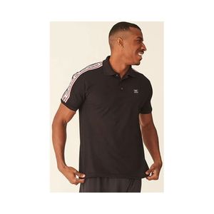 Polo Especial Masculina Estampada Preta Tam P - HD