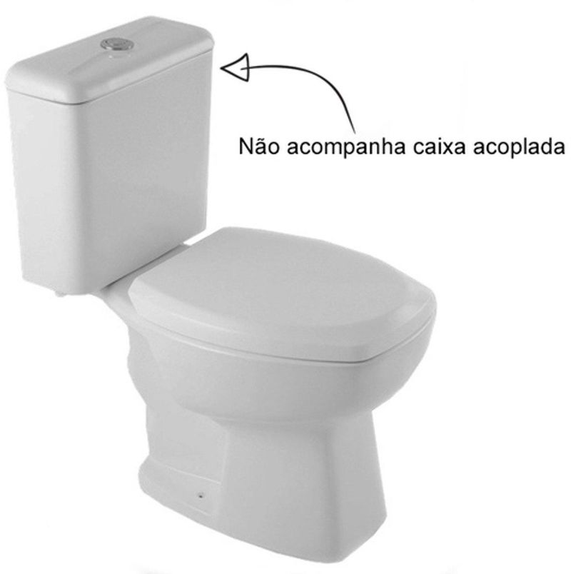 Vaso Sanitário Para Caixa Acoplada Incepa Thema Plus Cinza