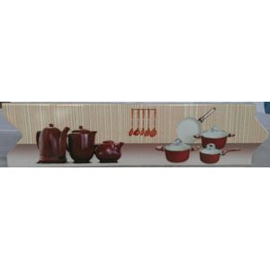 Faixa Decorativa Retangular Cerâmica Gabriella 8,5x33cm HDL2628 Peça