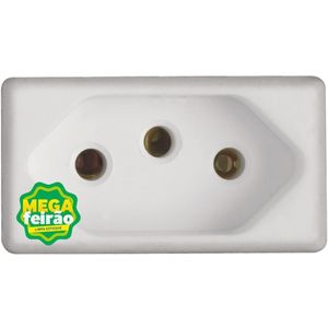 Tomada Tramontina 2 Polos 10A 250V Branco