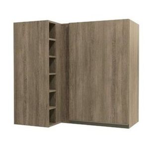 Armário Aéreo de Canto 1 Porta Reto Kappesberg Maxxi G768-NO Nogal Mad 98X90X59