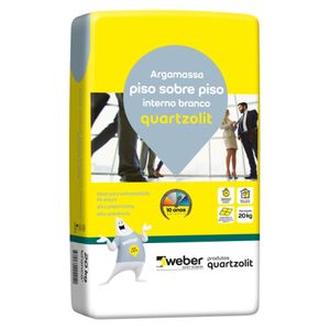 Argamassa Quartzolit Piso Sobrepiso Interna Branca 20kg