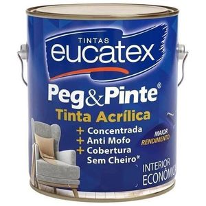 Tinta Acrílica Eucatex Pegue e Pinte Azul Navegante 3,6L