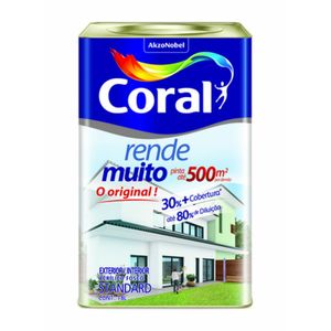 Tinta Acrílica Rende Muito Coral Bco Fosco 18L