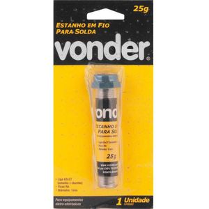 Estanho em Fio Para Solda Vonder Liga 63x37 Proporção Estanho e Chumbo 1mm 25g