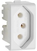 Módulo Tomada 2 Polos e 1 Tomada Decor Schneider Eletric 20A 250V Branco