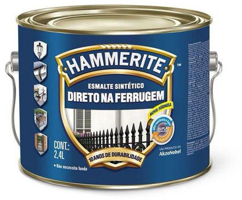 Tinta Esmalte Hammerite Coral Brilhante Azul 2,4L