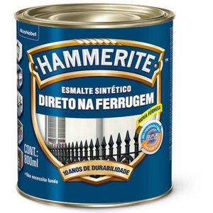 Tinta Esmalte Hammerite Coral Brilhante Prata 800ml