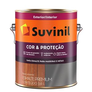 Tinta Esmalte Suvinil Cor e Proteção Brilhante Marrom 900ml