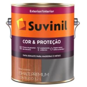 Tinta Esmalte Suvinil Cor e Proteção Brilhante Branco 225ml