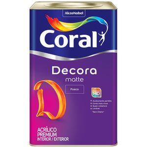 Tinta Acrílica Coral Decora Fosco Branco 18L