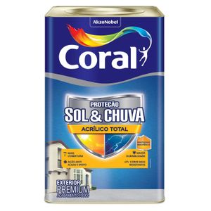 Tinta Acrílica Coral Proteção Sol e Chuva Branco 18L
