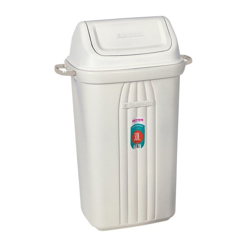 LIXEIRA-SANREMO-283-MULT-BASCULANTE-PLASTICO-BRANCA-30L