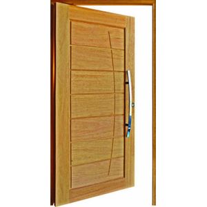 Porta de Madeira Cedro Mara Pivotante JP R1010 108x215x9cm Direita com Puxador
