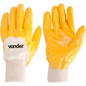 Luva EPI Malha Nitrilica Vonder CA30512 Amarelo