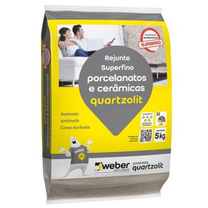 Rejunte Quartzolit para Porcelanato Cinza Outono 5kg