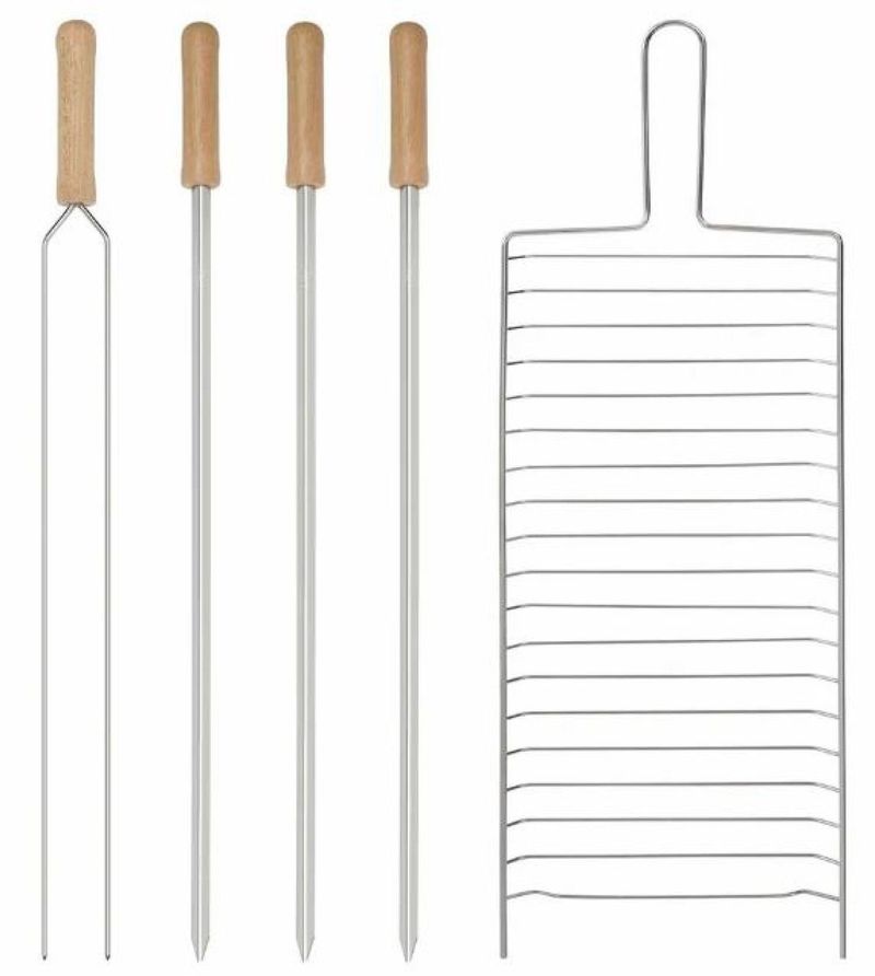 CHURRASQUEIRA-PORTATIL-A-CARVAO-ARAGUAIA-MOR-COM-3-ESPETOS-SIMPLES-E-1-ESPETO-DUPLO