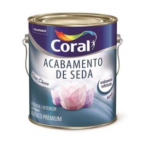 Tinta Acrílica Coral Acabamento Seda Branco 3,6L
