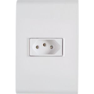 Tomada Tramontina Simples 10A 250V 2 Polos e 1 Tomada Liz 57170/010/210