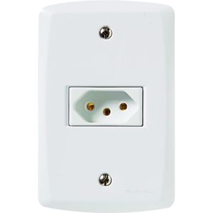 Tomada Tramontina Simples 20A 250V 2 Polos e 1 Tomada Lux2 57145/013/213