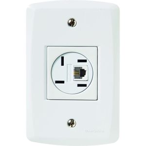 Tomada Tramontina Para Telefone 4 Polos Telebras + RJ11 Lux2 57145/018