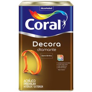 Tinta Acrílica Coral Decora Semi Brilho Branco 18L
