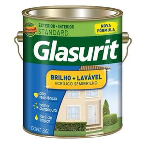 Tinta Acrílica Glasurit Prática Lavável Branco Neve Semi Brilho 3,6L