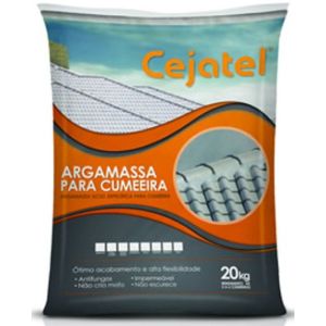 Argamassa Para Cumeeira Cejatel ACIII Branca 20kg