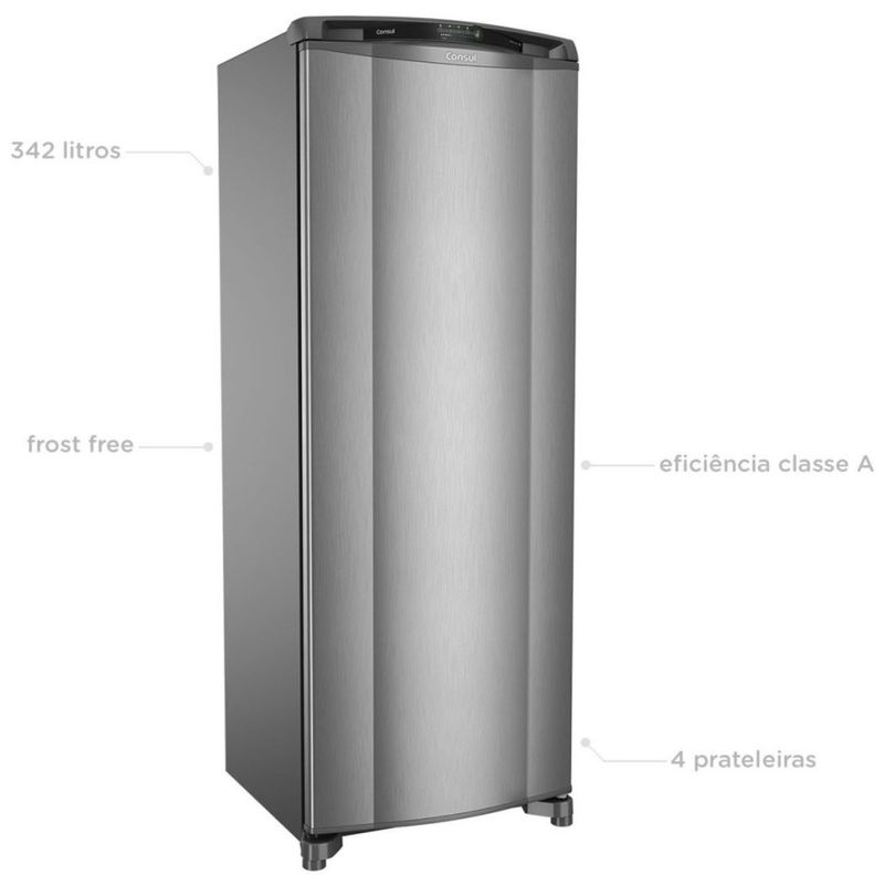 GELADEIRA---REFRIGERADOR-CONSUL-CRB39AKBNA-FROST-FREE-342-LITROS-PLATINA-220V