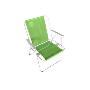 Cadeira de Praia Dobrável Alta Pintada Verde Importada