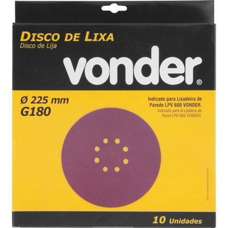 DISCO-DE-LIXA-GRAO-180-VONDER-LPV600-COM-10-UNIDADES