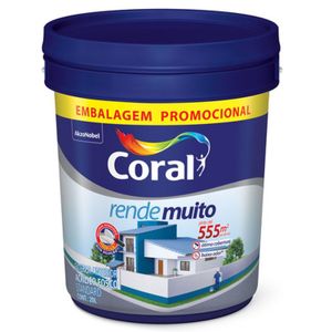 Tinta Acrílica Coral Rende Muito Branco Fosco 20L