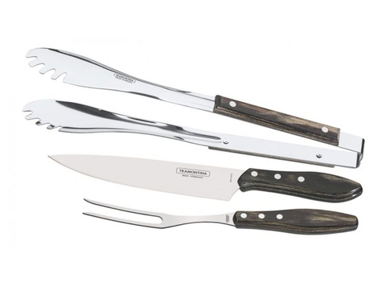 CONJUNTO-CHURRASCO-TRAMONTINA-POLYWOOD-INOX-1-FACA-1-GARFO-1-PEGADOR-DE-CHURRASCO-3-PECAS