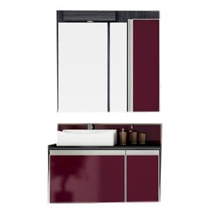 Conjunto de Móveis Para Banheiro Mazzu Massimo 89cm 2 Peças Ébano Exót e Bulgaro