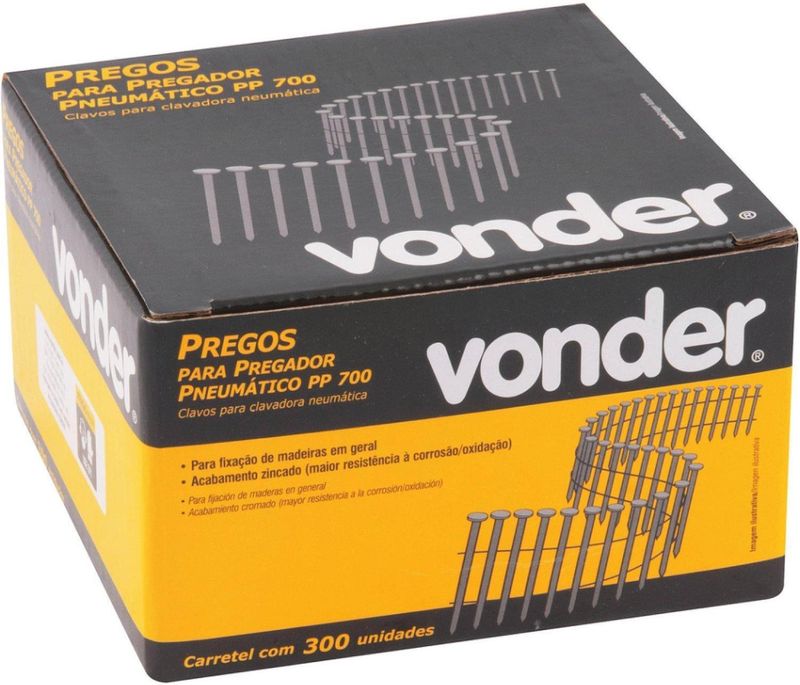 Prego-Anelado-Vonder-60mm-PP700-Carretel-Pacote-com-300-Unidades