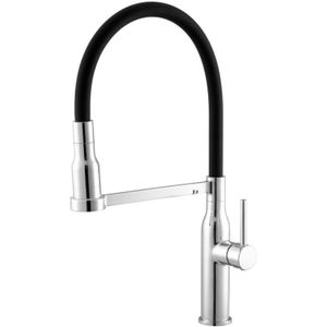 Torneira Monocomando Pia Cozinha Meber de Mesa Cromado e Preto C75
