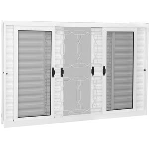 Janela de Aço Brasil 2750 120x100x12cm Grade Elo