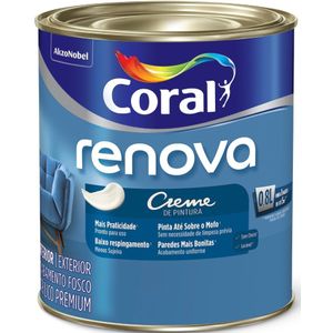 Tinta Acrílica Coral Renova Fosco Branco 800ml