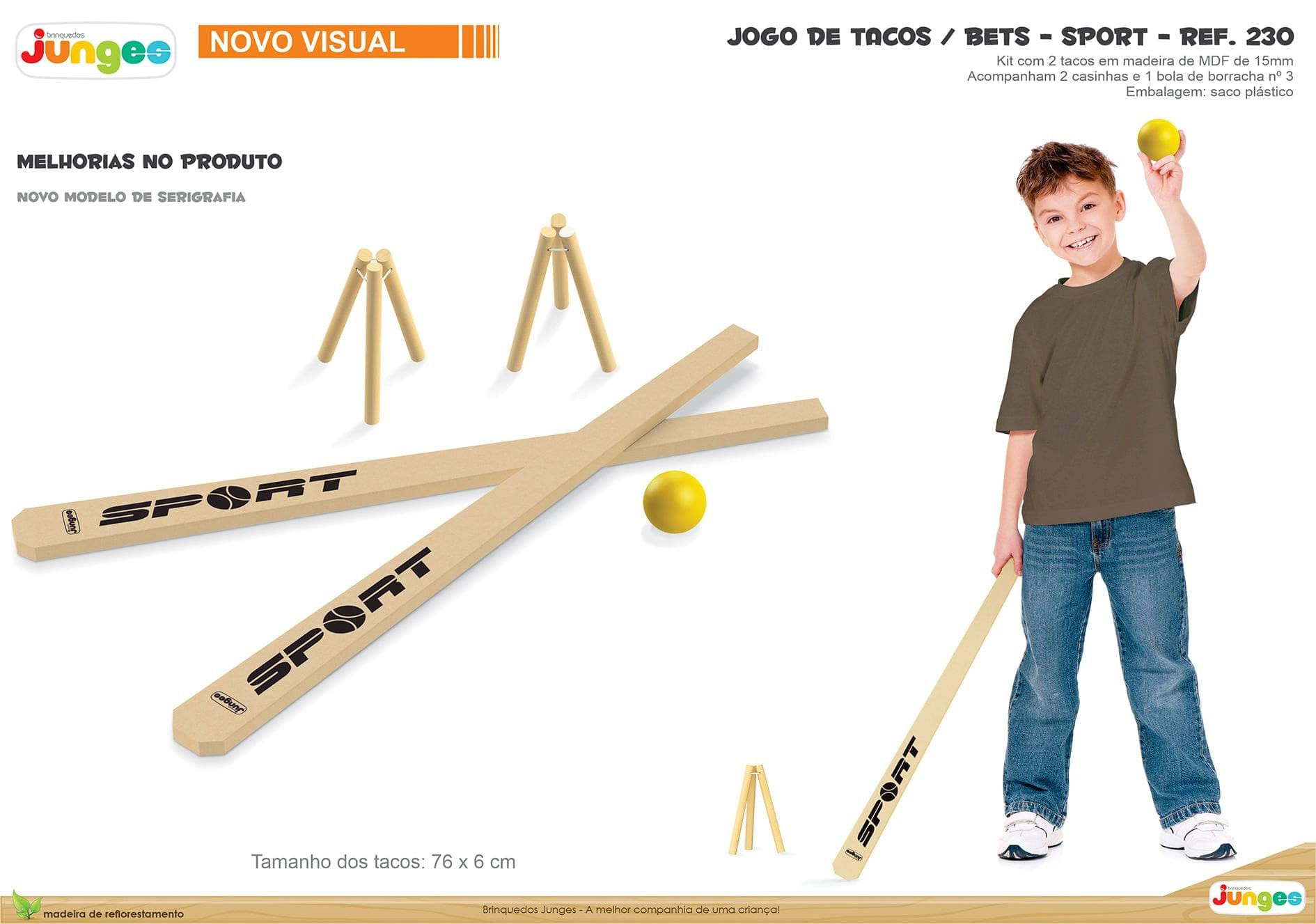Jogo De Boliche Brinquedo Infantil Go Play Kit com 6 Pinos Multikids