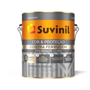 Tinta Esmalte Suvinil Brilhante Contra Ferrugem Cinza Escuro 3,6L
